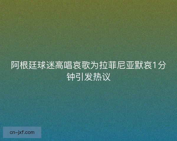 阿根廷球迷高唱哀歌为拉菲尼亚默哀1分钟引发热议